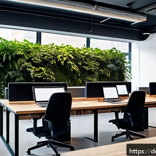디지털 기기 렌탈비 - A modern coworking space in Berlin with diverse professionals using rented tech devices: people work...