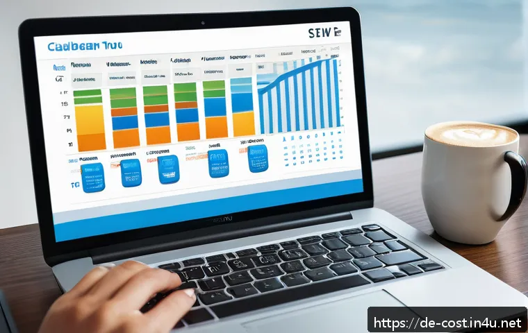 해외여행 경비 - A detailed scene of a budget-conscious traveler using a German flight booking website on a laptop, c...
